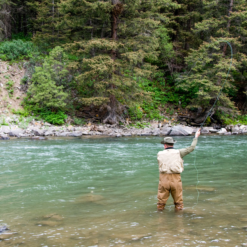 Fly fishing with A Lazy H